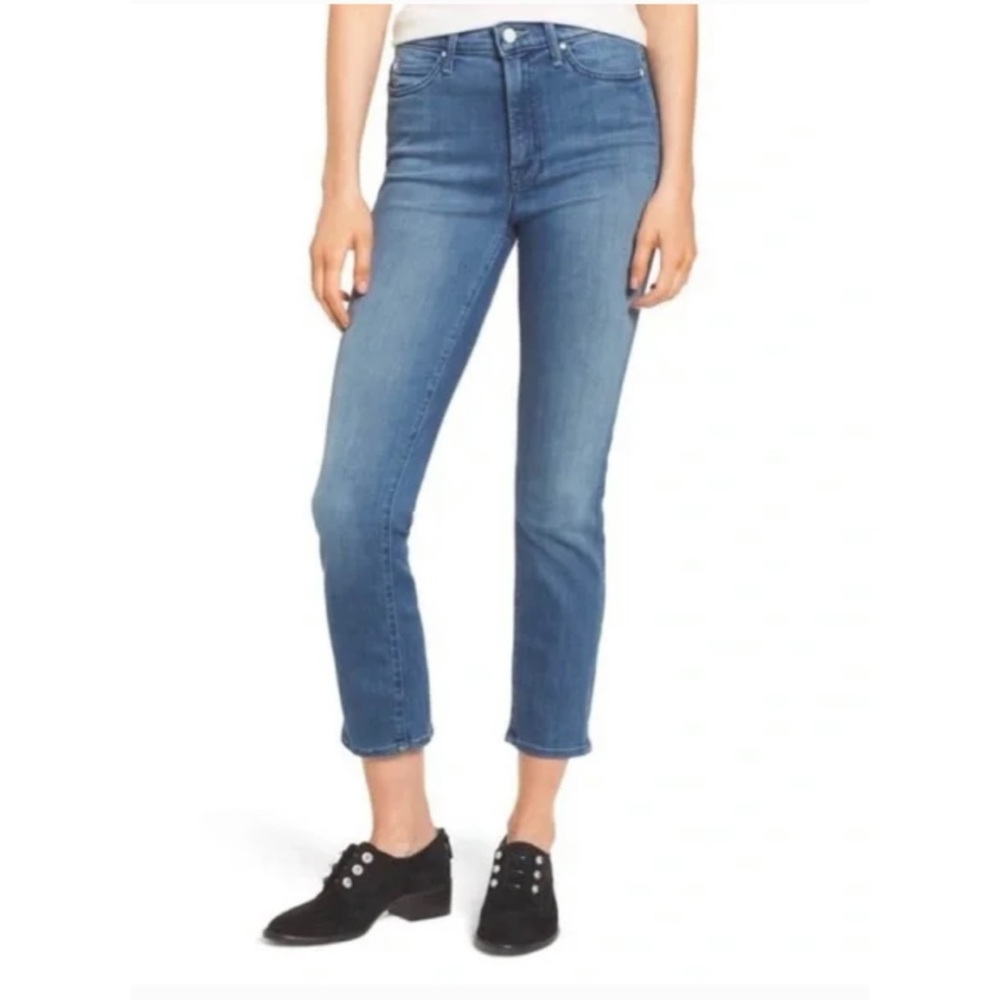 Mother High Waisted Rascal Ankle Jeans in Crack The Whip Wash Size 24